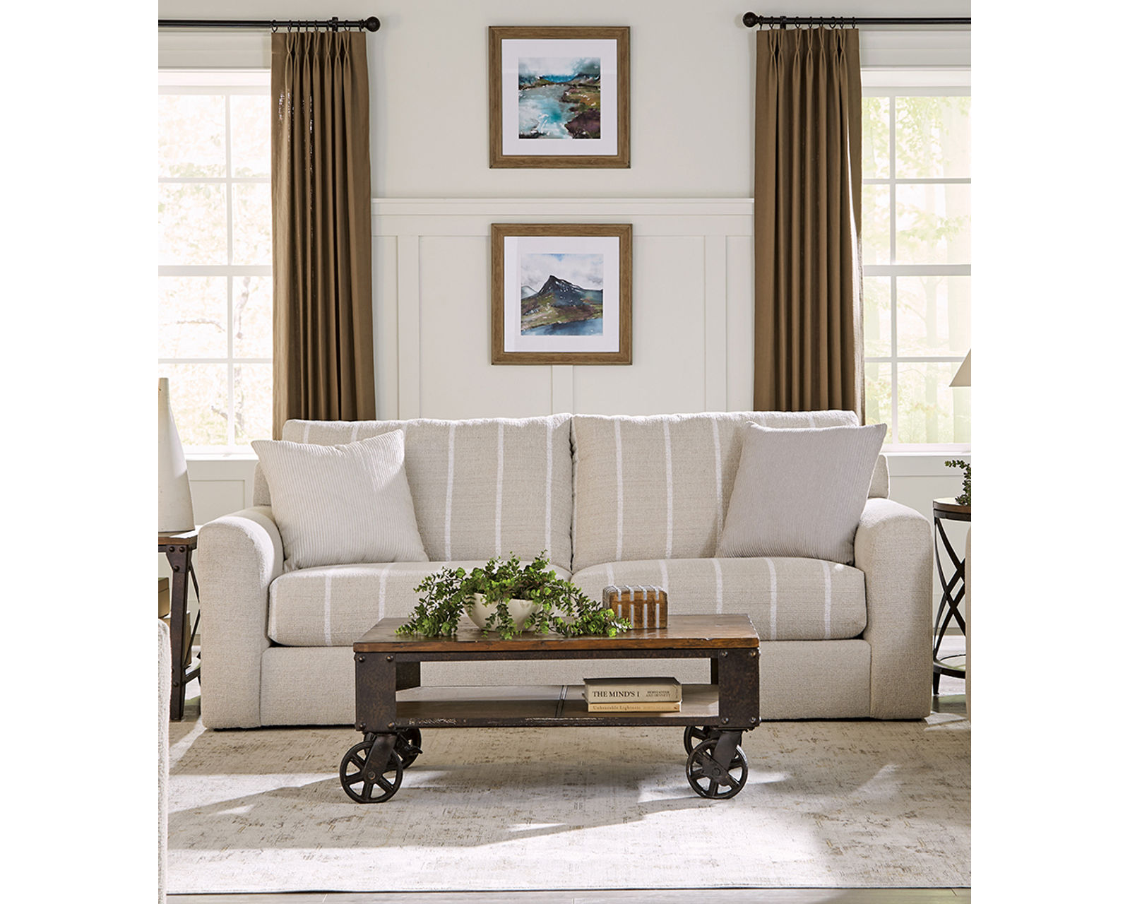 Lindsey 89" Stationary Sofa (2 colors) includes pillows - Built Better. Built for Life.