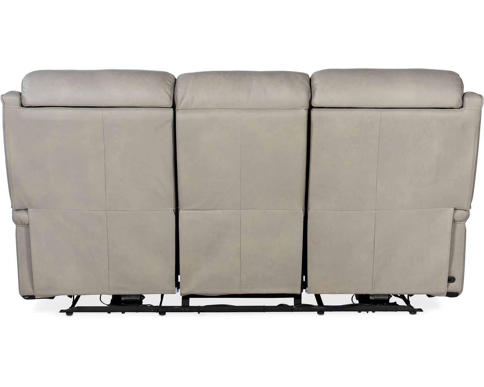 Rhea Leather Zero Gravity Power Recline Sofa with Power Headrest (Ash) In stock - Soft, Sahara Ash semi-aniline top grain leather