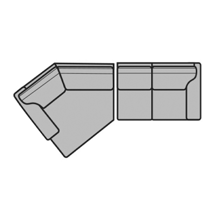 Layout J: Two Piece Sectional. 61" x 113"