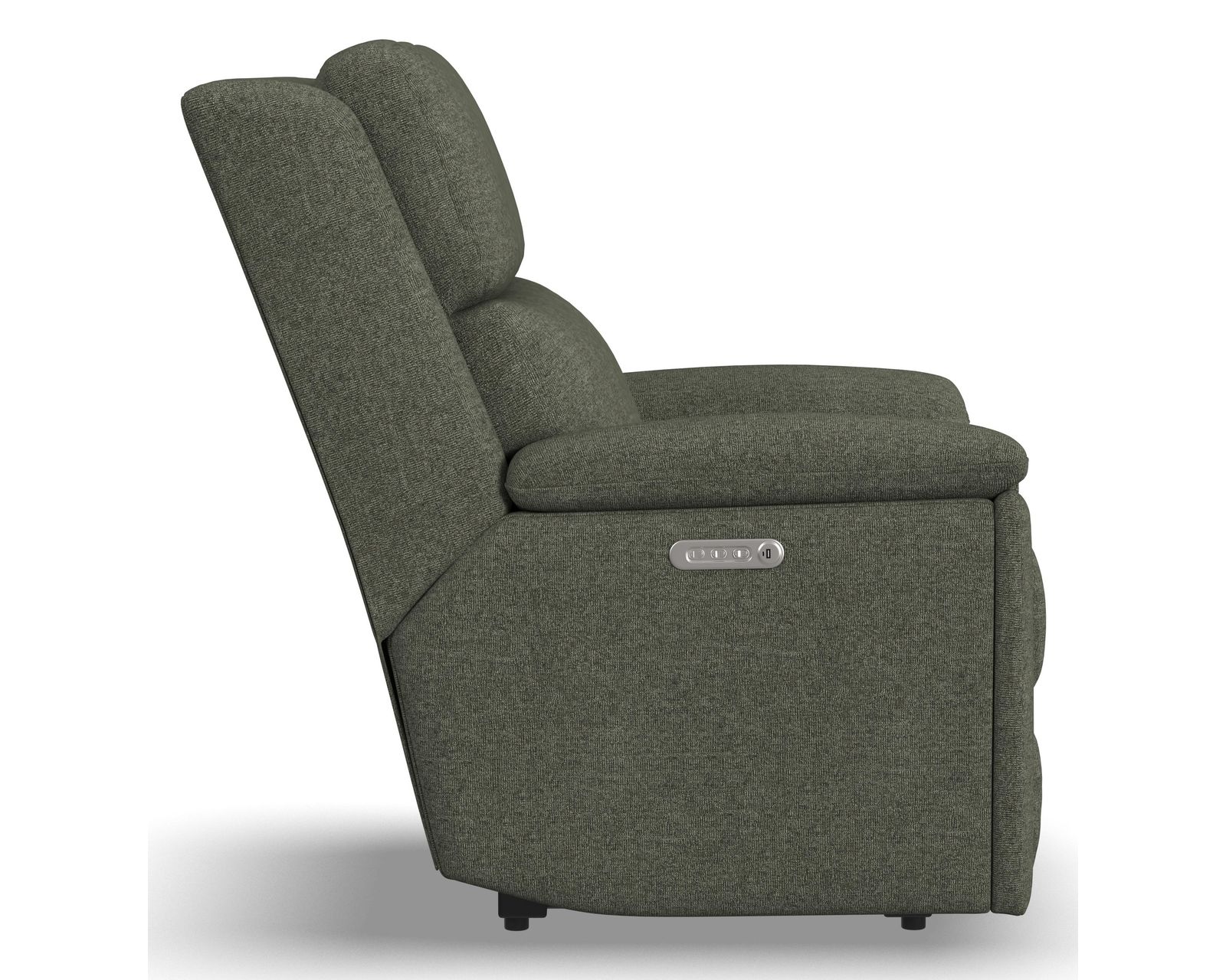 Porter 2865 Triple Power 74" Reclining Console Loveseat (+90 fabrics) - Porter Fabric Power Recliner with Power Headrest & Lumbar