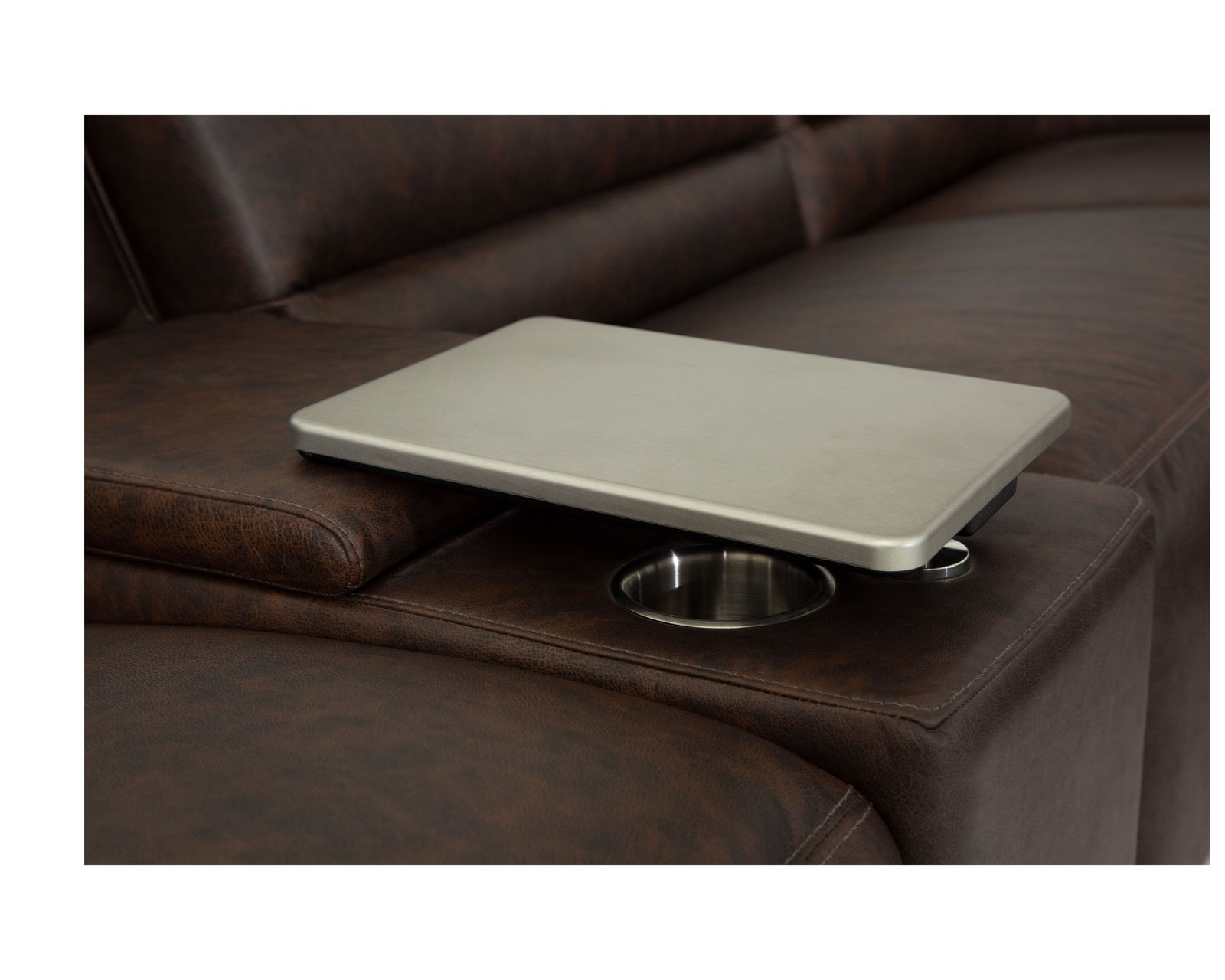 Armina 44010 Power Headrest Power Reclining Sectional (+100 leathers) - Swivel Laptop Table Available