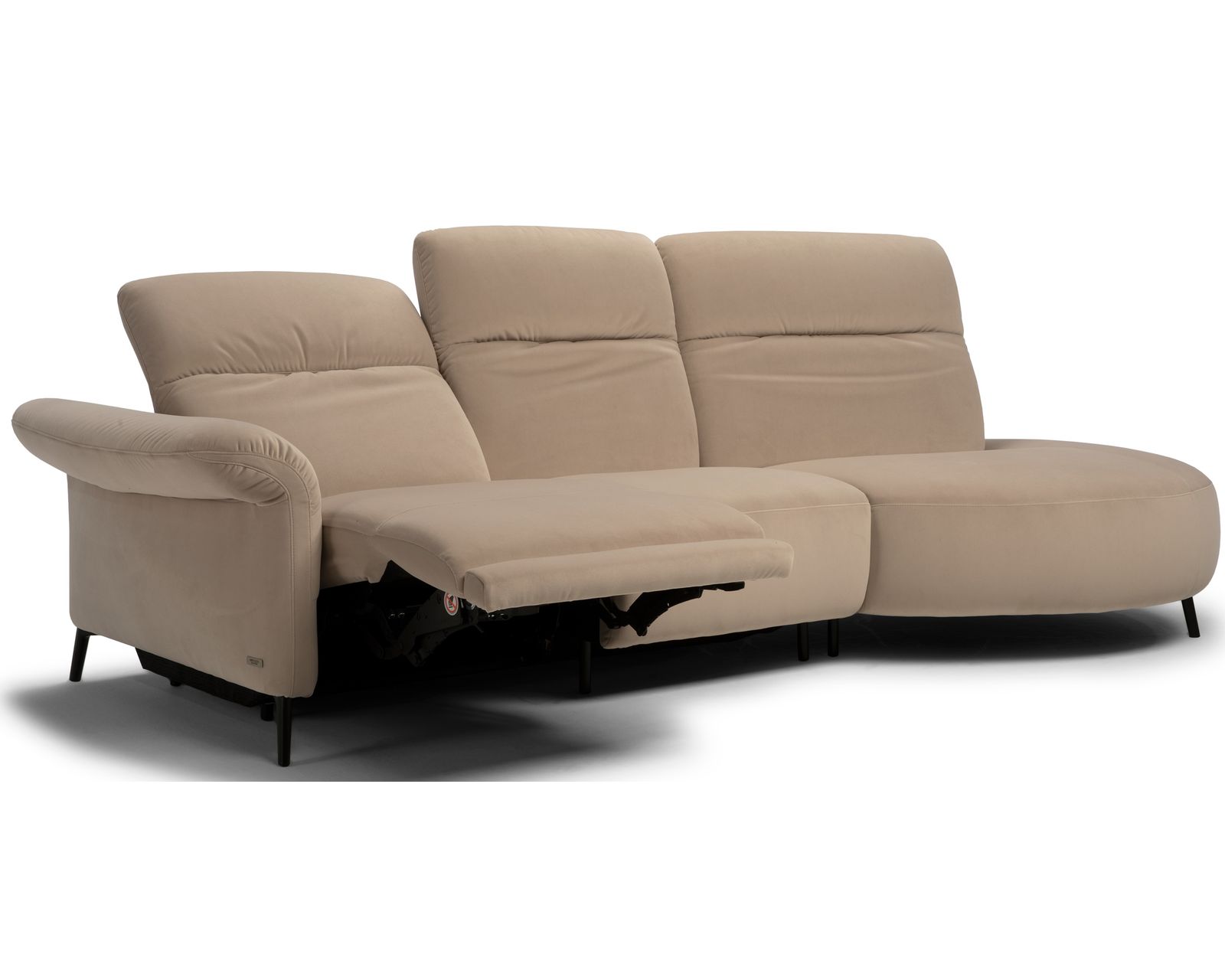 Venezia C300 Power Reclining Sectional (+40 fabrics) - Layout E: Three Piece Sectional 62" x 113" (1 recliner)