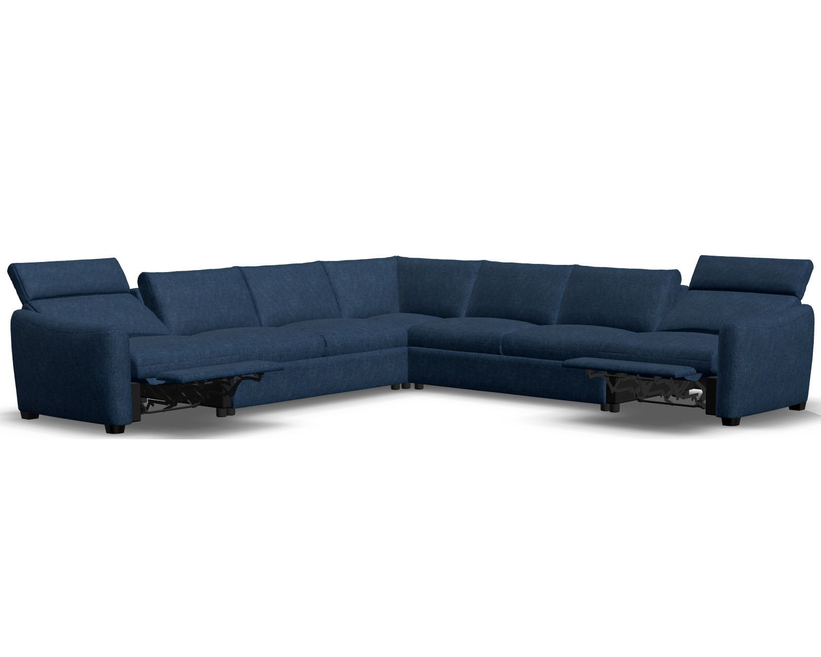 Charli 77743 Power Reclining Sectional (+50 fabrics) - Layout P: Five Piece Reclining Sectional (2 recliners) 152" x 152"