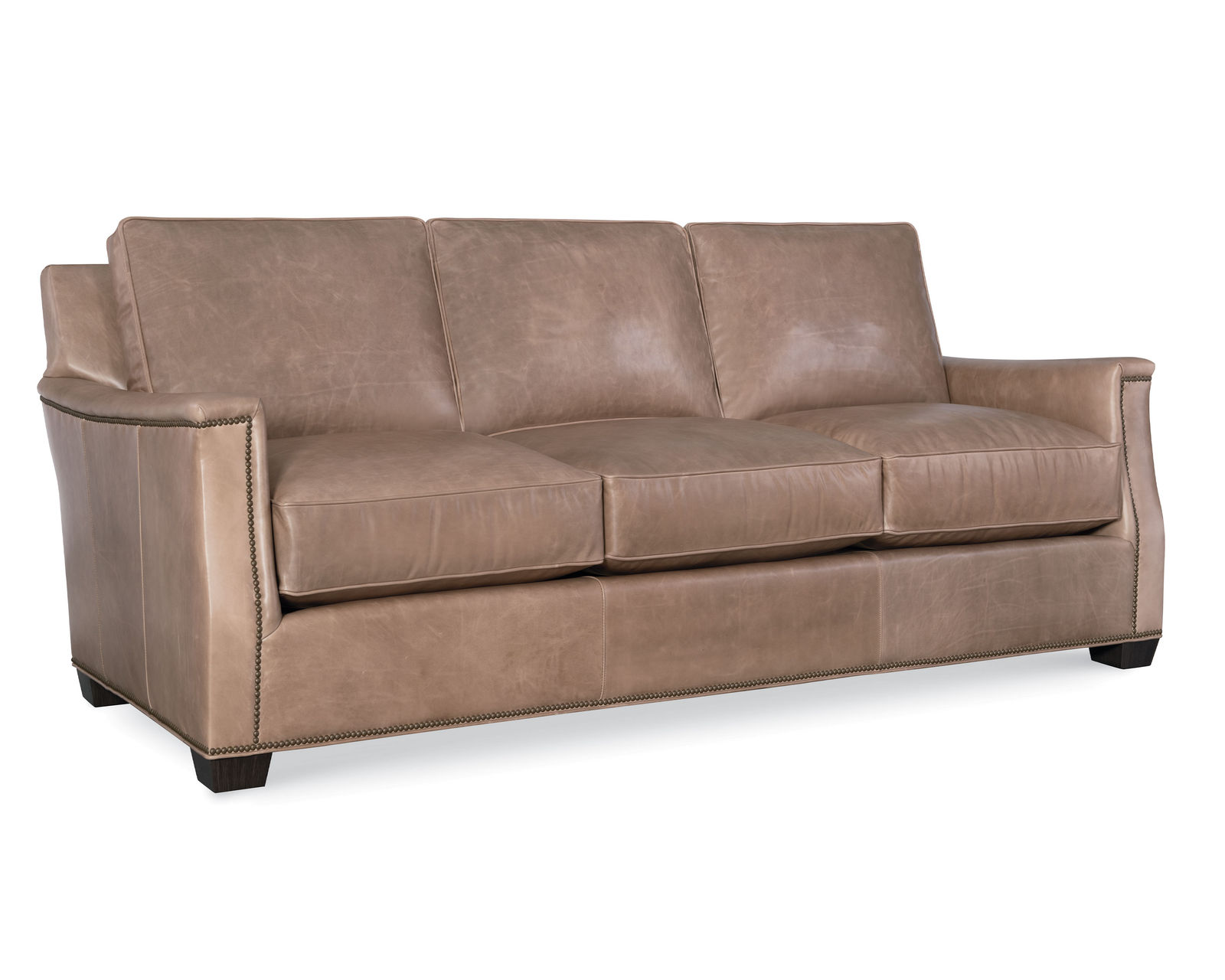 Brandon 84" or 96" Nail Head Leather Sofa (+45 leathers) - Brandon 84" Leather Sofa