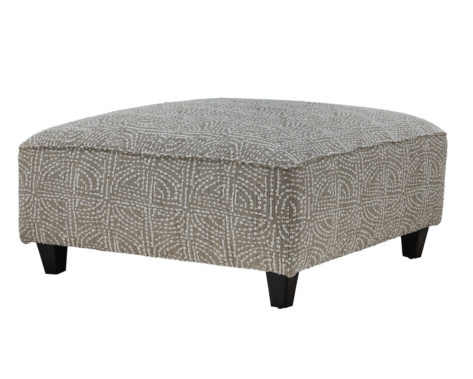 Hogan Cotton Five Piece Sectional 7004 (includes pillows) performance fabric - 103" x 101.5 - Allegory Line 38" Square Cocktail Ottoman - performance fabric