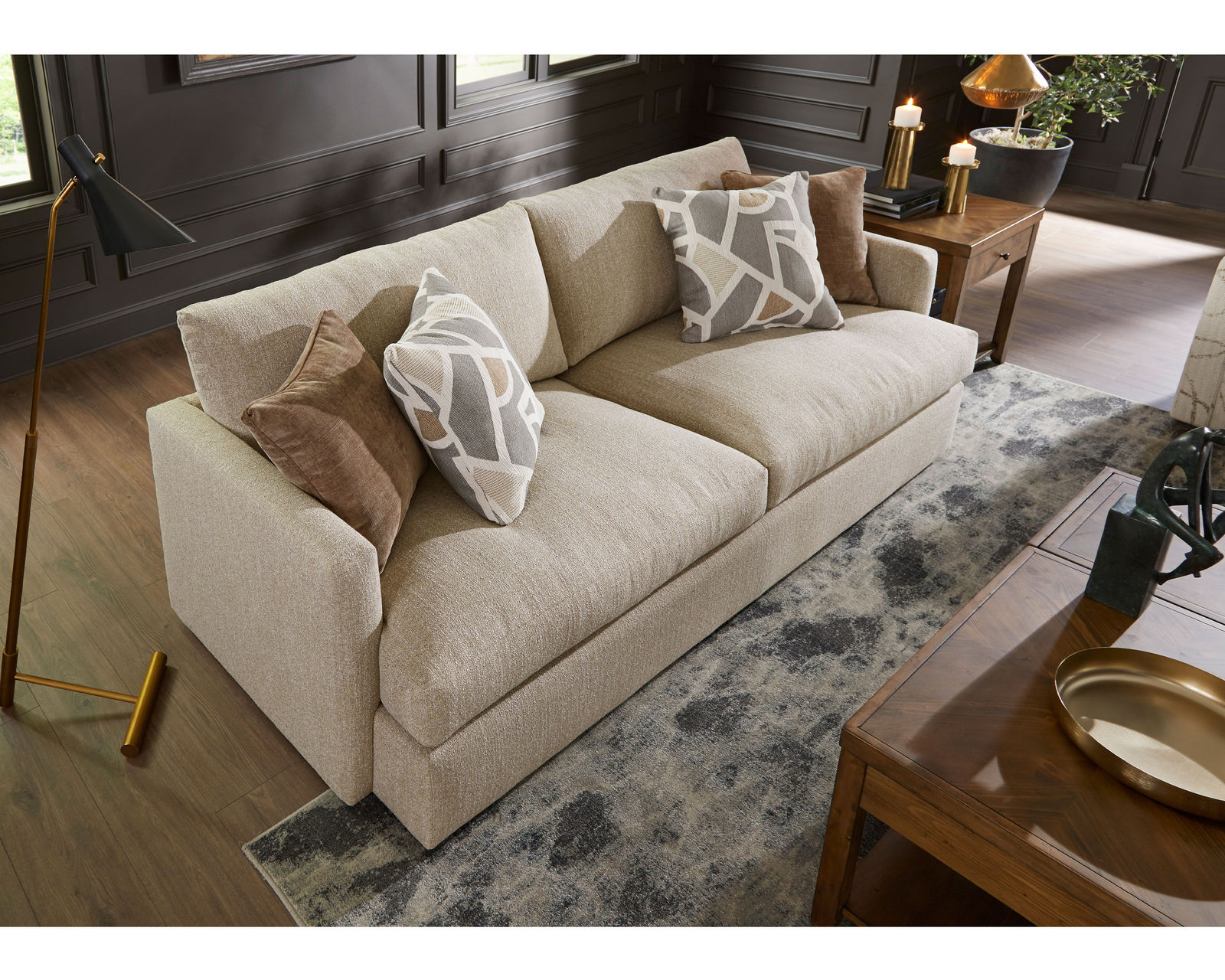 Rumord Stationary Sofa (+139 fabrics) 93.5" - Over 100 standard and performance fabrics available