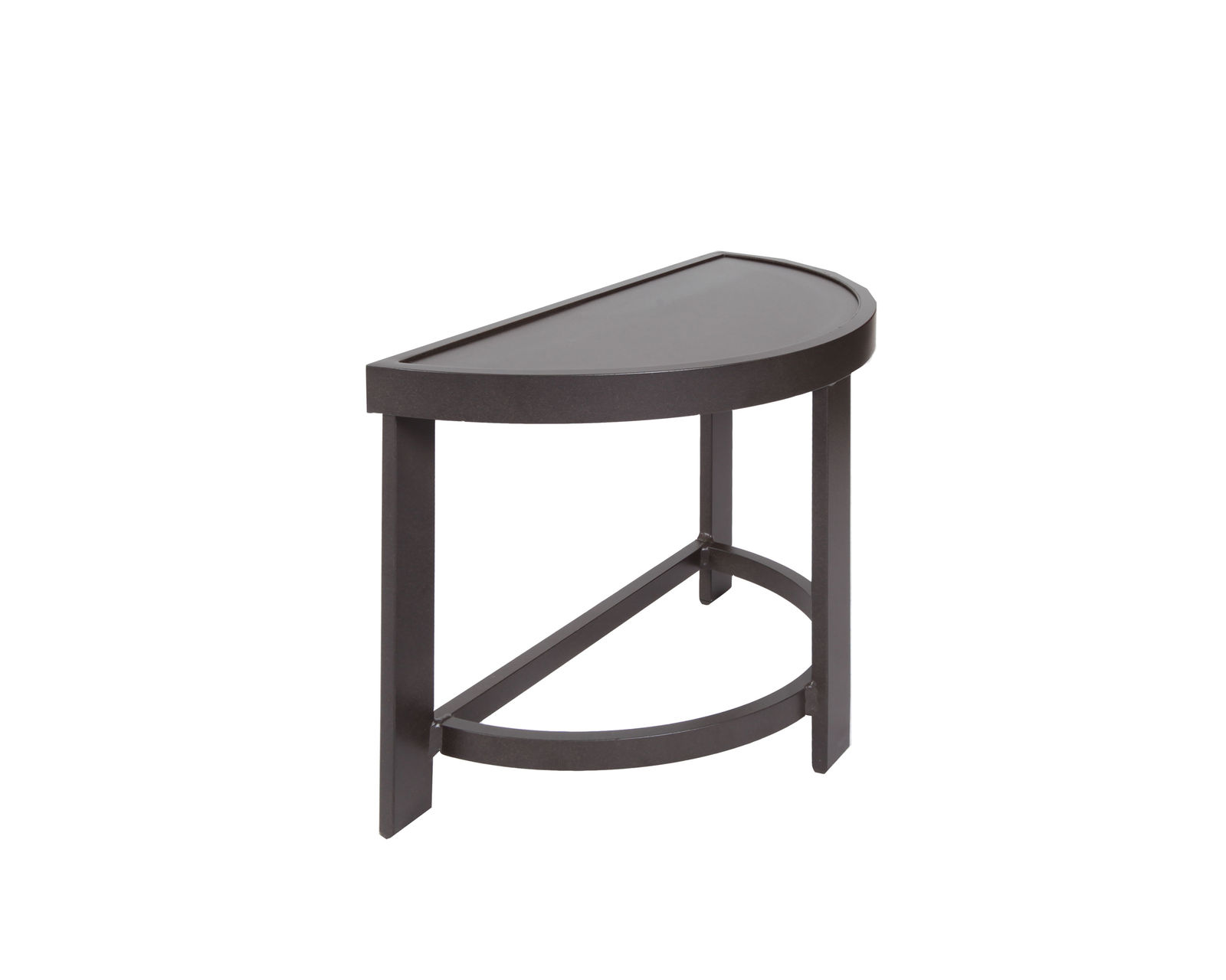 Capstone Cushion Swivel Lounge Chair (110 fabrics - 8 metal finishes) - Horizon Crescent End Table
