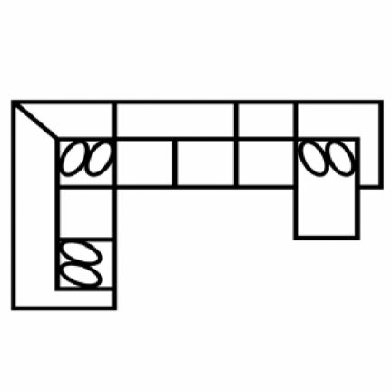 Layout H: Four Piece Sectional 94" x 142"