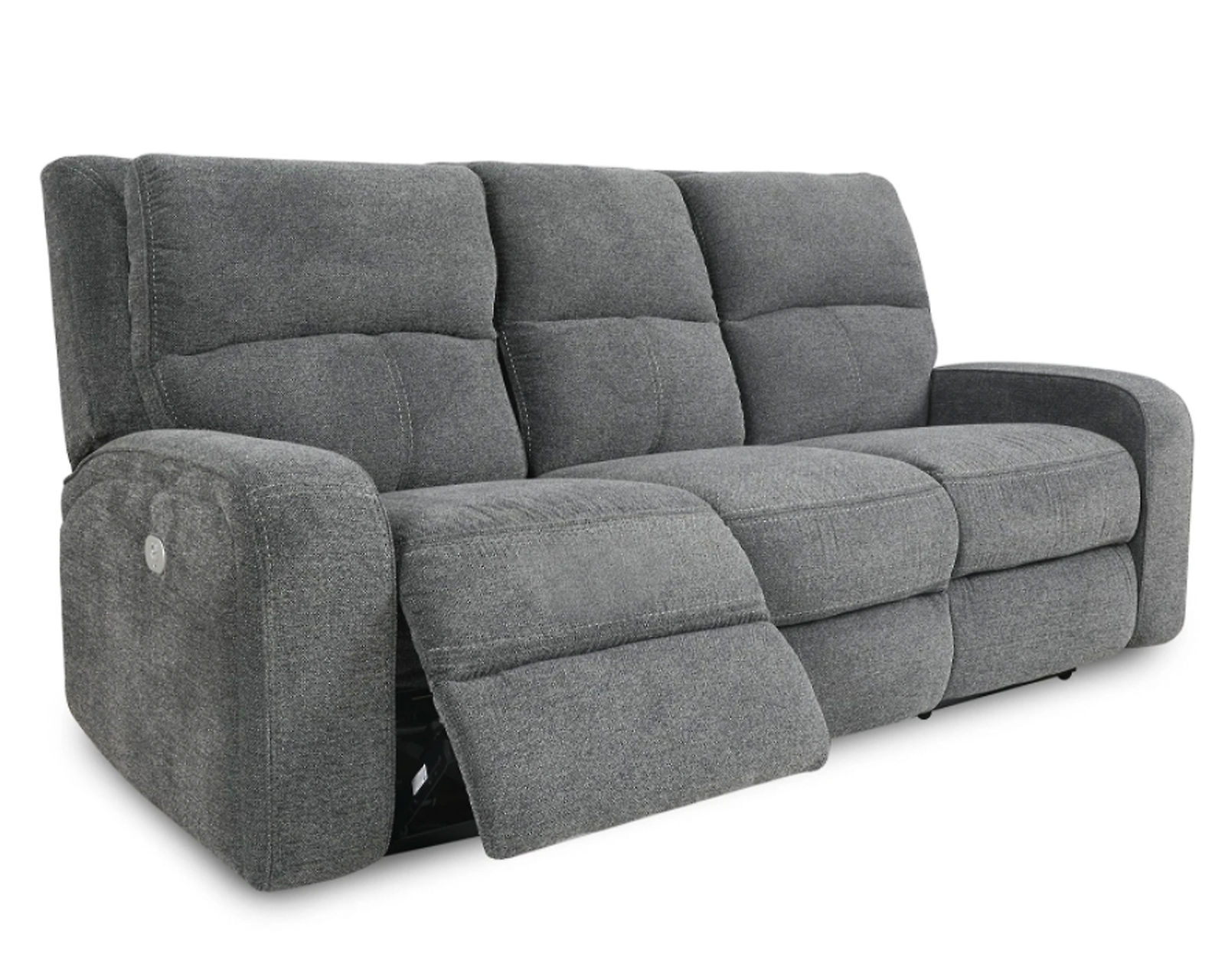 Polaris 84" Power Headrest Power Reclining Sofa Grey (In stock - Fast shipping) - Polaris Grey Power Headrest Power Reclining Sofa