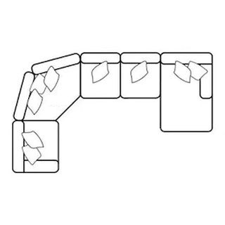 Layout I: Five Piece Sectional 73" x 152" x 64"