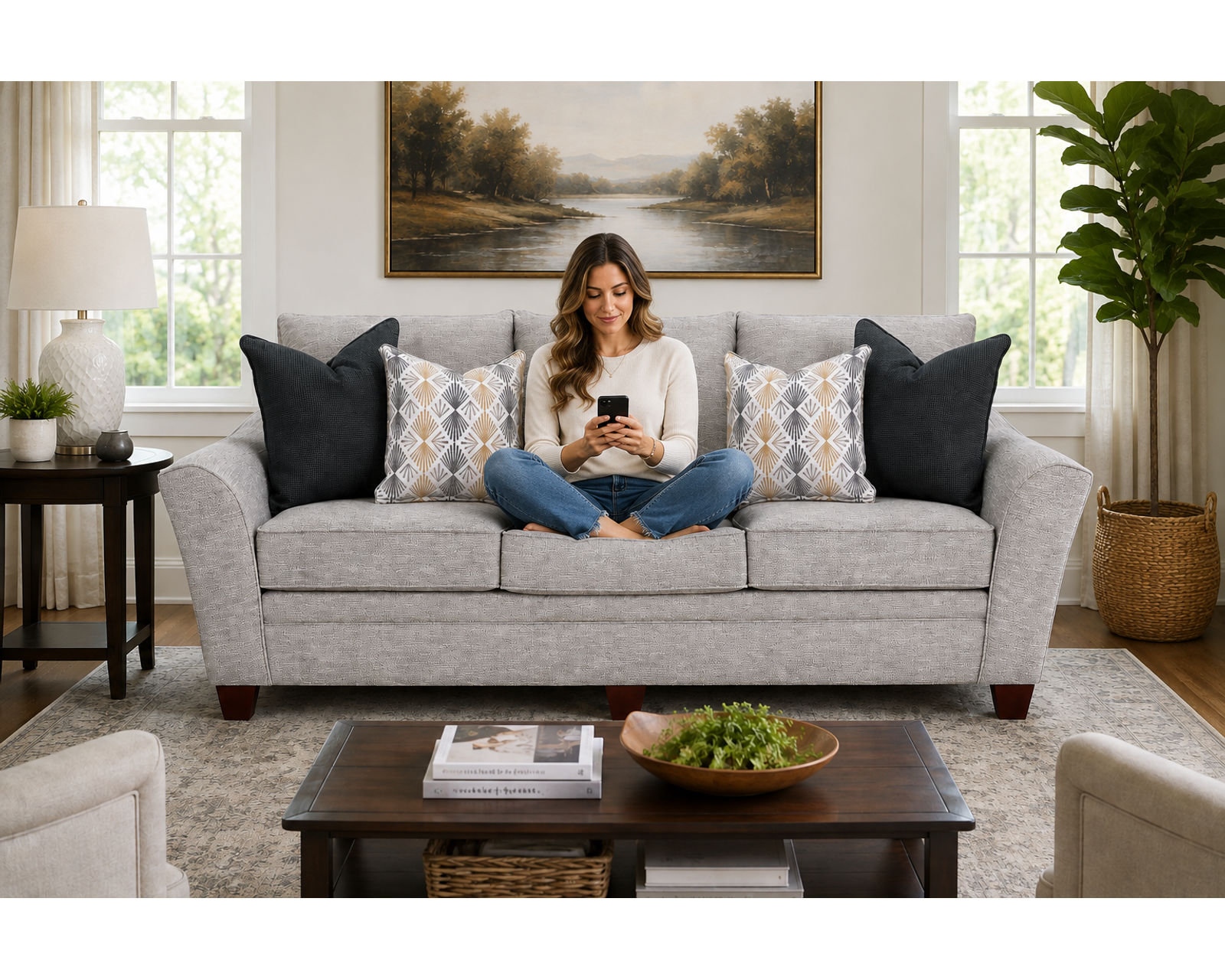 Springer 99" Sofa (Relaxed Sophistication. Generous Comfort. Effortlessly Inviting) - Luxury Looks. Beautiful Rooms. Surprisingly Affordable.