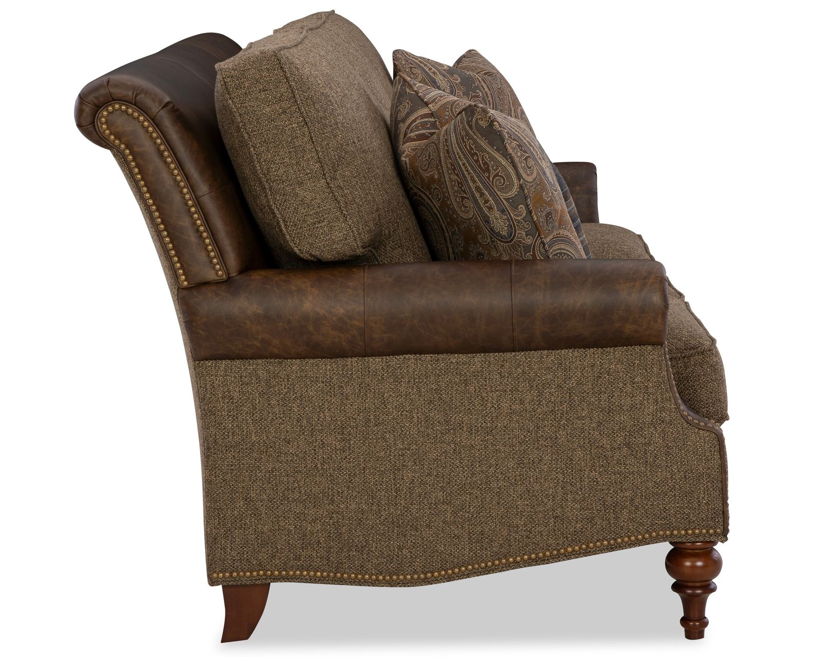 Timberline LF7482 Leather and Fabric Sofa (89") - Timberline LF7482 Leather and Fabric Sofa