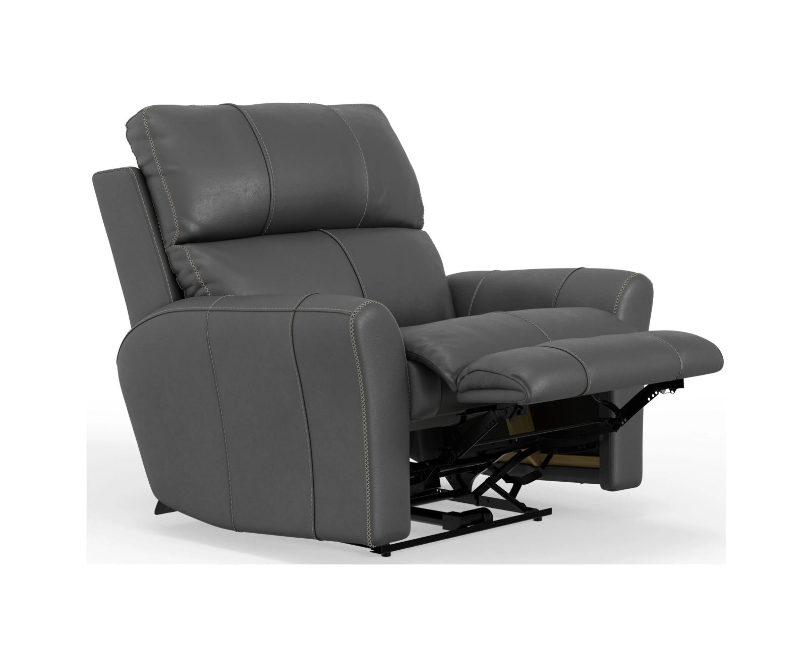 Fredda 82" Power Headrest Power Reclining Leather Sofa Lay-Flat Relaxation, Zero Gravity Comfort & Premium Italian Leather - two colors - Shown in Italian Leather Color Anthracite