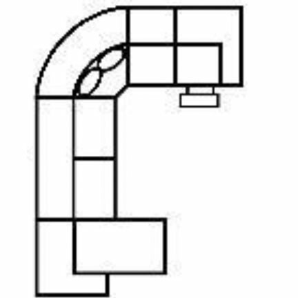 Layout F: Five Piece Reclining Sectional 148" x 105" (2 recliners)