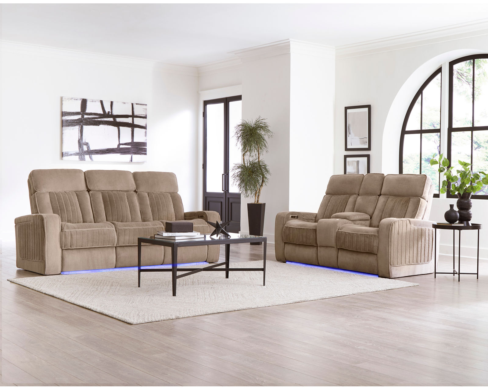 Equinox Power Headrest Power Recliner Mushroom (In stock - Fast shipping)