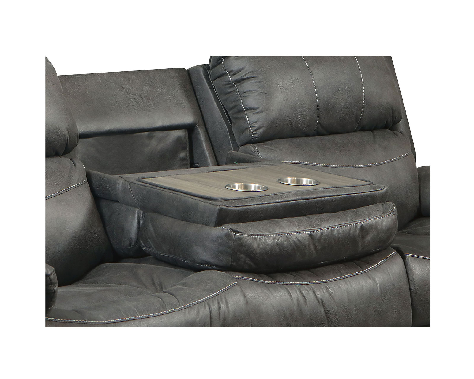 Power Play 96" Double Reclining Sofa (+150 fabrics and leathers) - Center Drop Down Table 