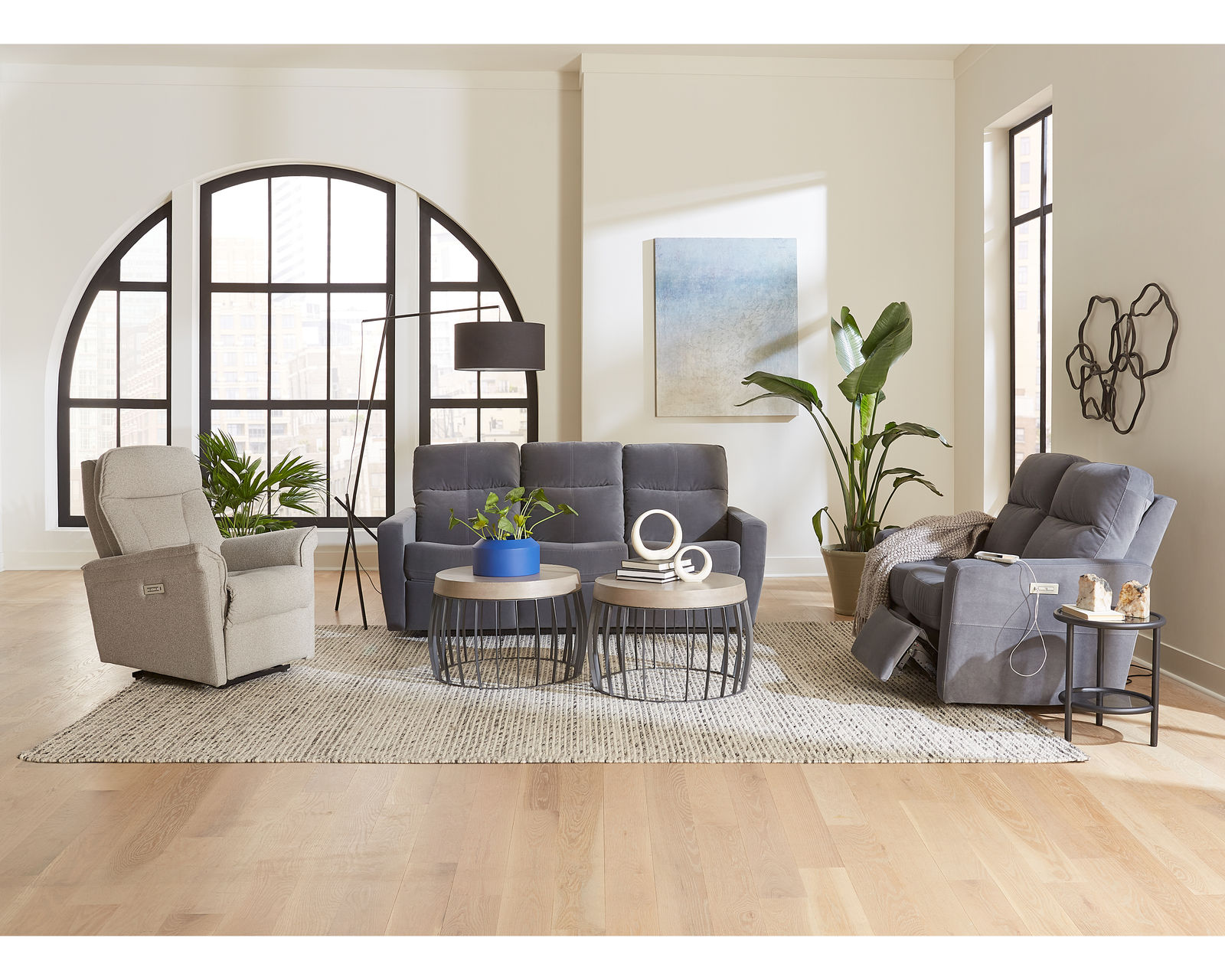 Cairo 40132 Power Headrest Power Reclining Sofa (+100 leathers)