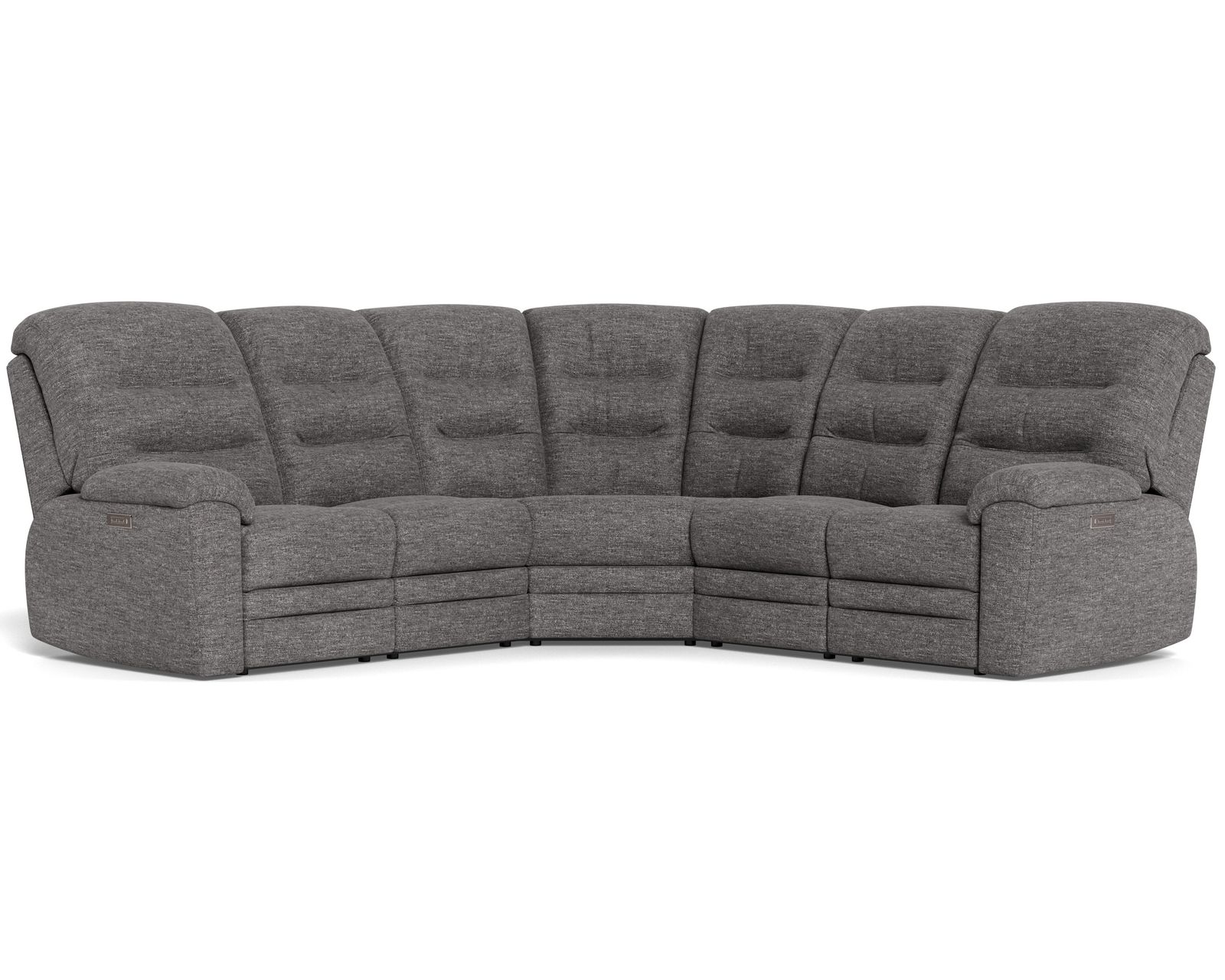 Keiran Power Headrest Power Reclining Sectional (+200 colors) - Layout A: Five Piece Reclining Sectional 110" x 110" (2 recliners)
