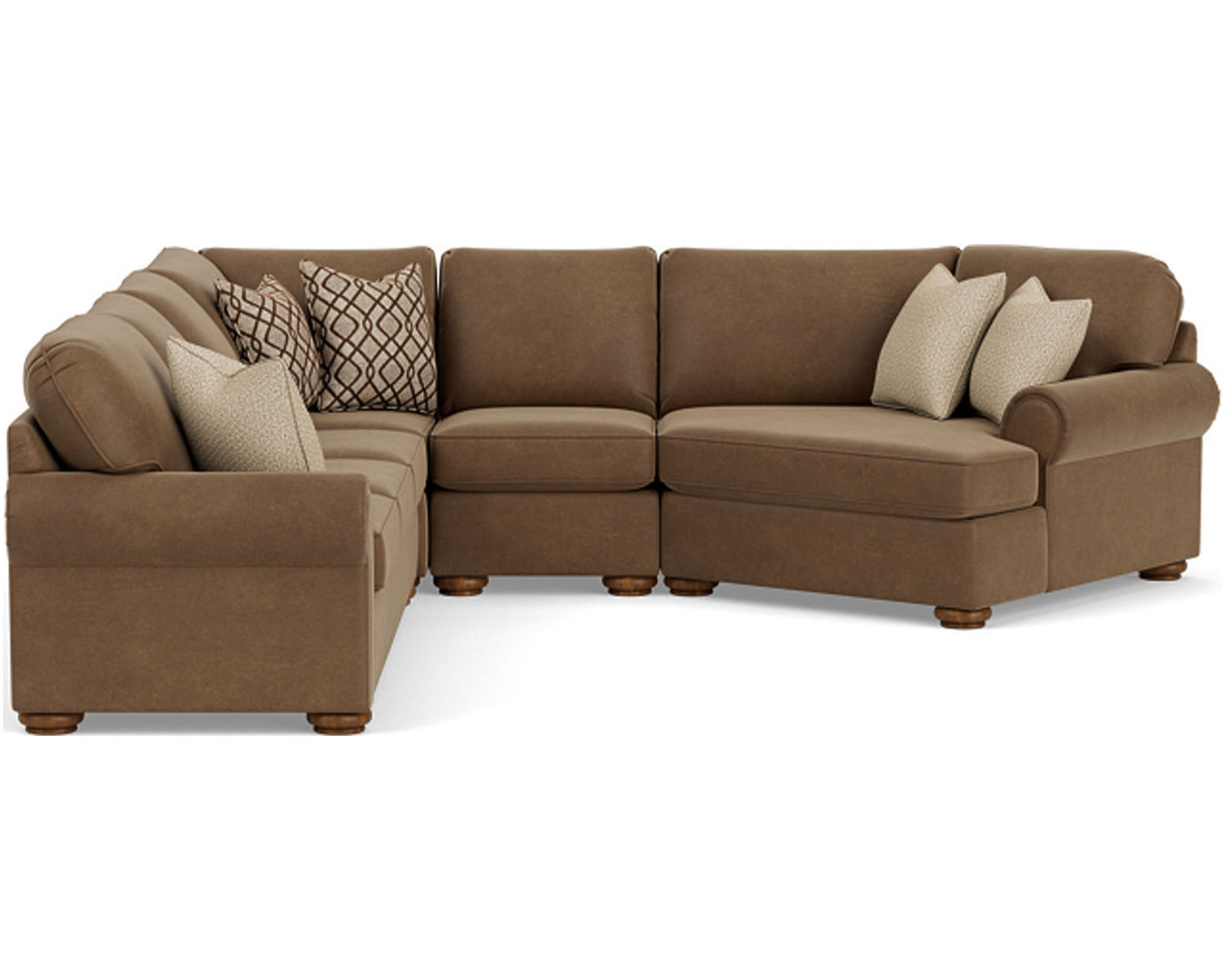 Preston 5538 Sectional (100+ fabrics) - Sectional Layout O:   Commercial quality furniture grade plywood frames