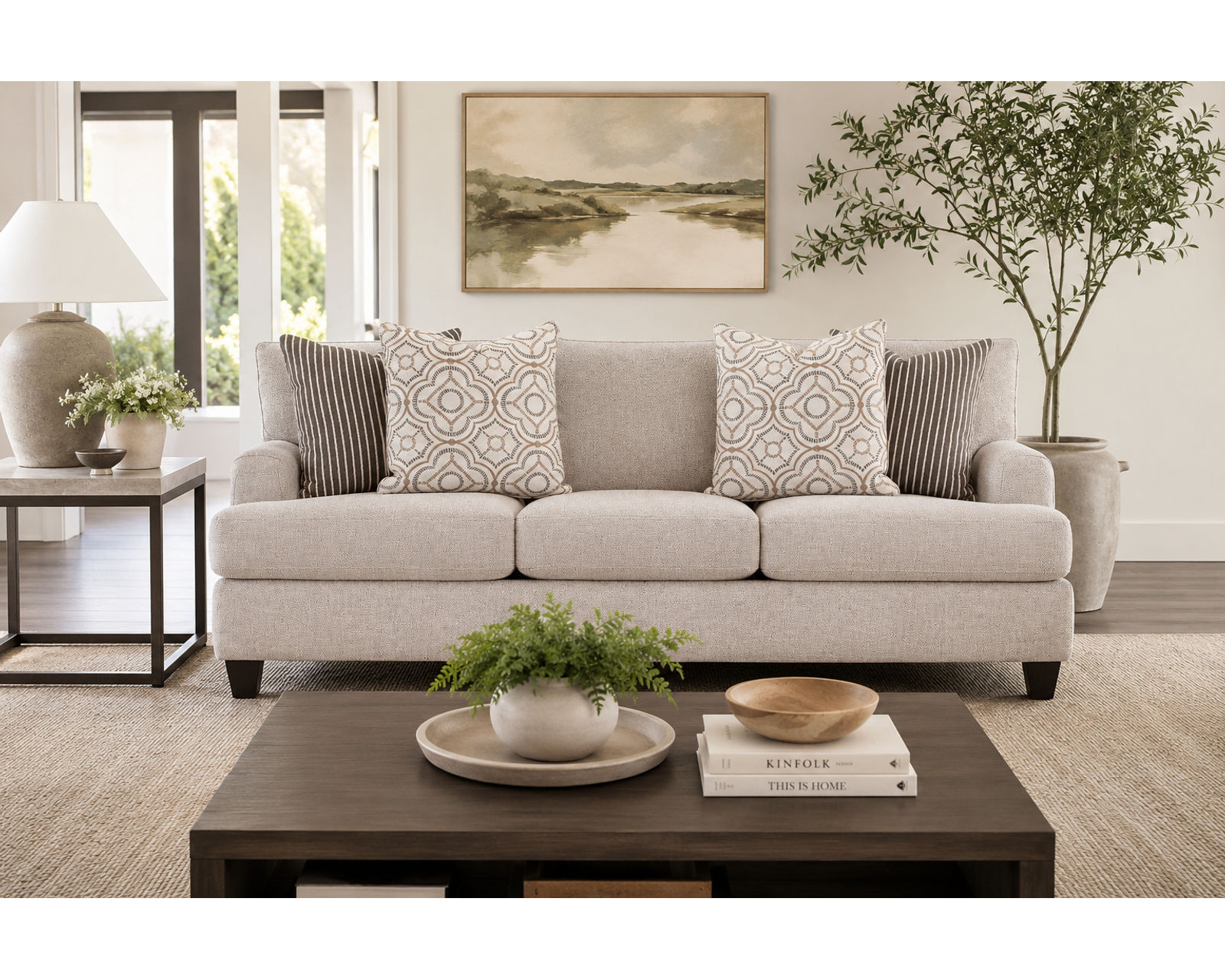 Cambria 93" Sofa (Modern Farmhouse Style. Made for Everyday Comfort) - Luxury Looks. Beautiful Rooms. Surprisingly Affordable.