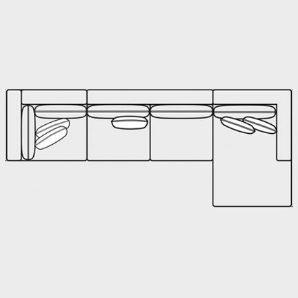 Layout D: Four Piece Sectional 159" x 64"