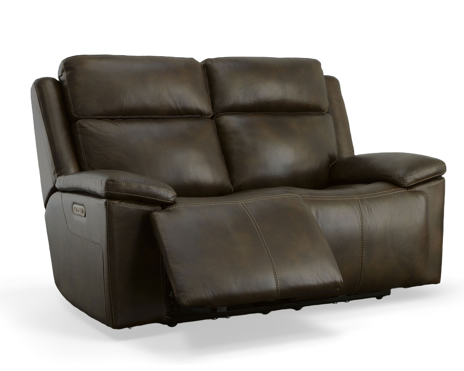 Chance Power Reclining Loveseat with Console and Power Headrests (2 colors) - Chance Power Reclining Loveseat with Power Headrests in Leather 278-76