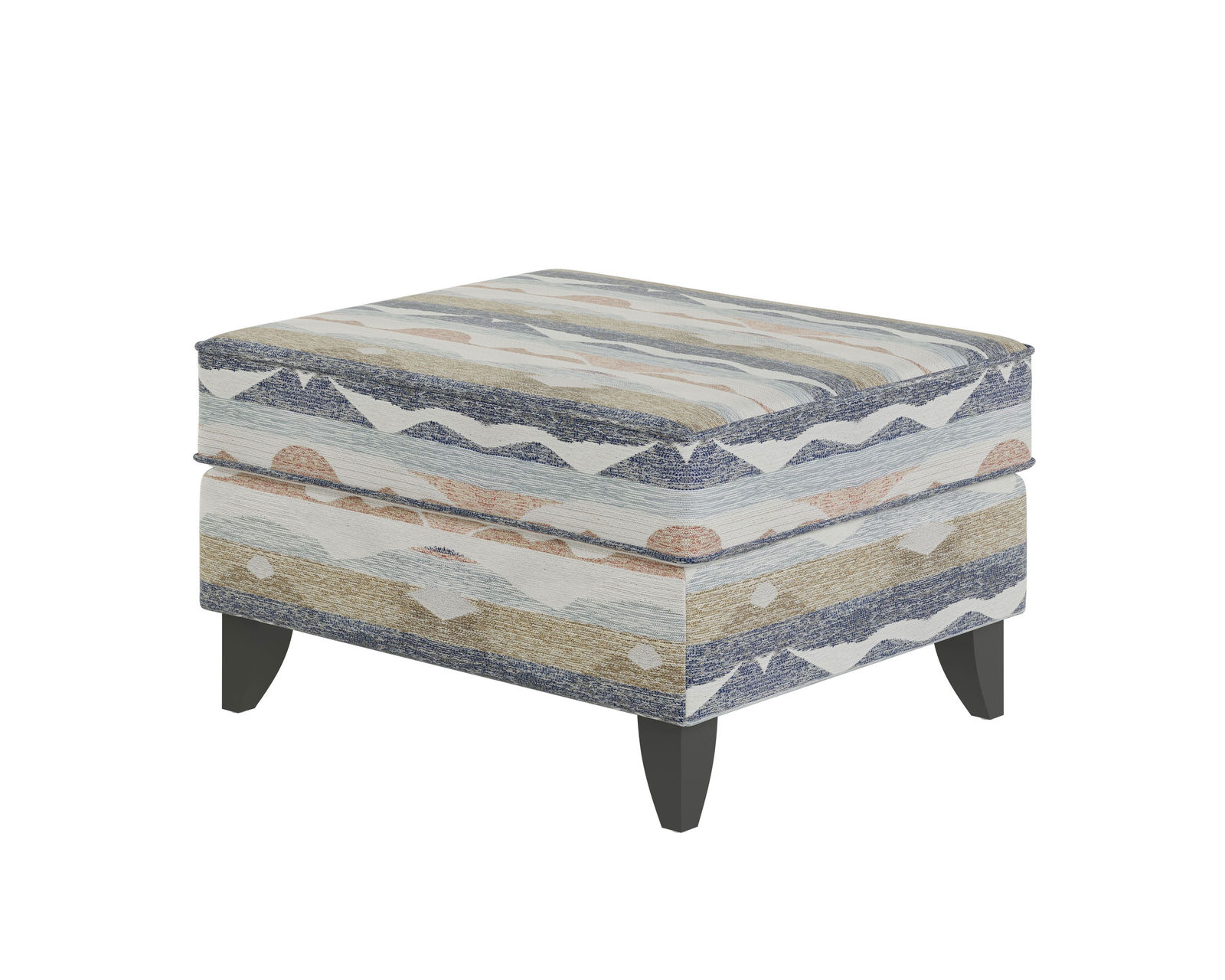Missionary Salt 90" Sofa (Includes Pillows) - Mountain Ridge Sunset Ottoman