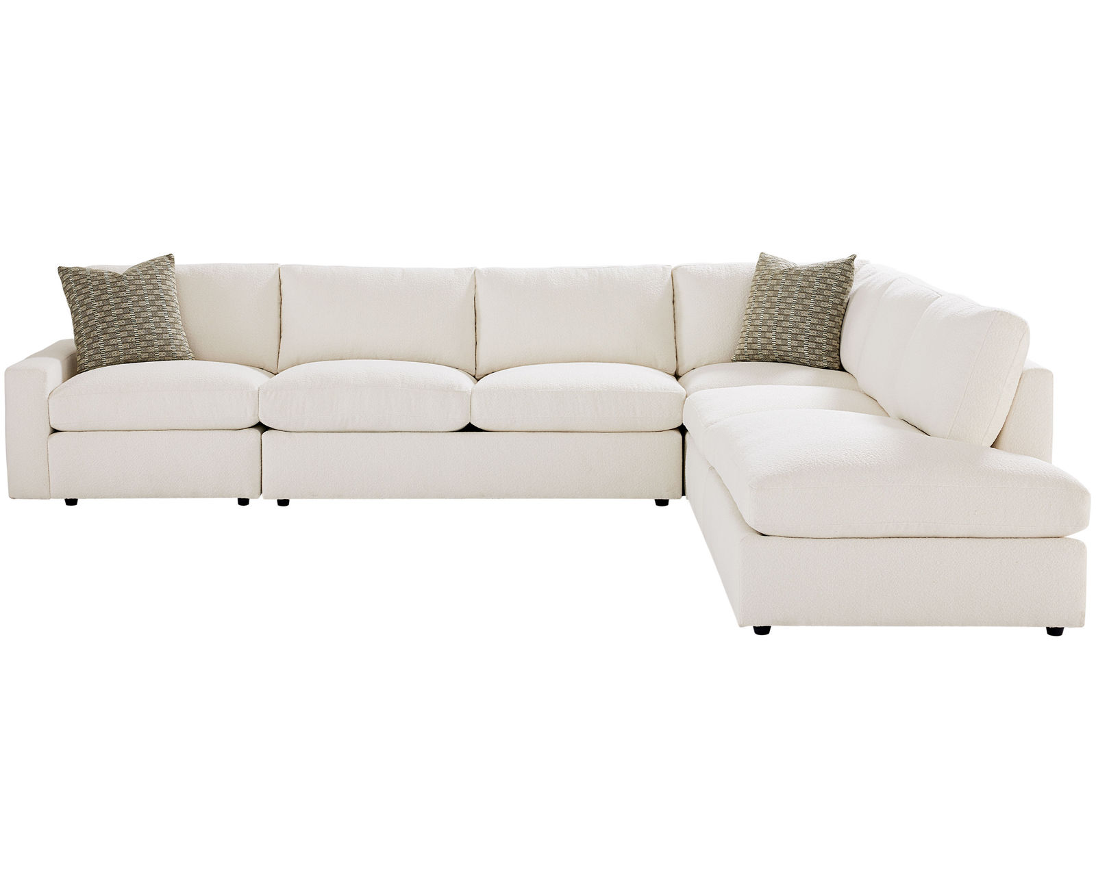 Sky 5511 Sectional (hypoallergenic down-like cushion) +100 fabrics - Layout H: Five Piece Sectional 137" x 120"