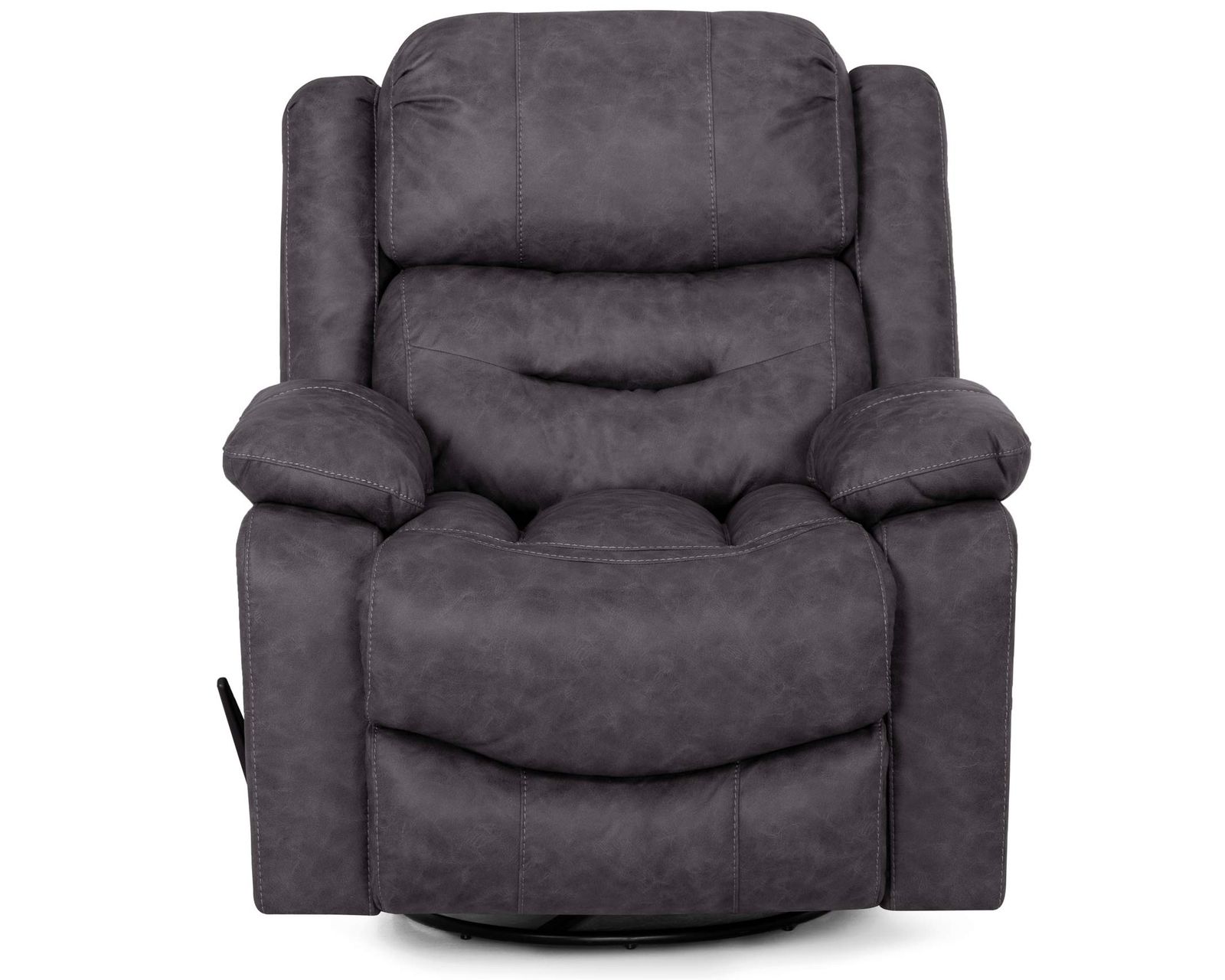 Decker 91.5" Reclining Sofa Slate (Best-Selling Comfort. Built for Real Life.) - Shown in A Durable Leather Like Fabric Color Slate