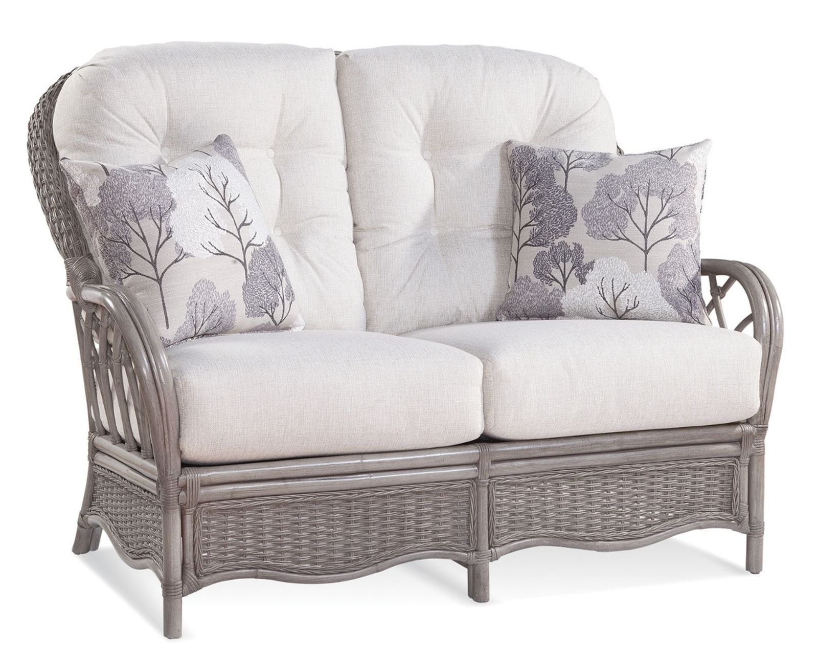 Everglade 76" Rattan Sofa (+28 finishes - 69 fabrics) - Everglade 53" Rattan Loveseat