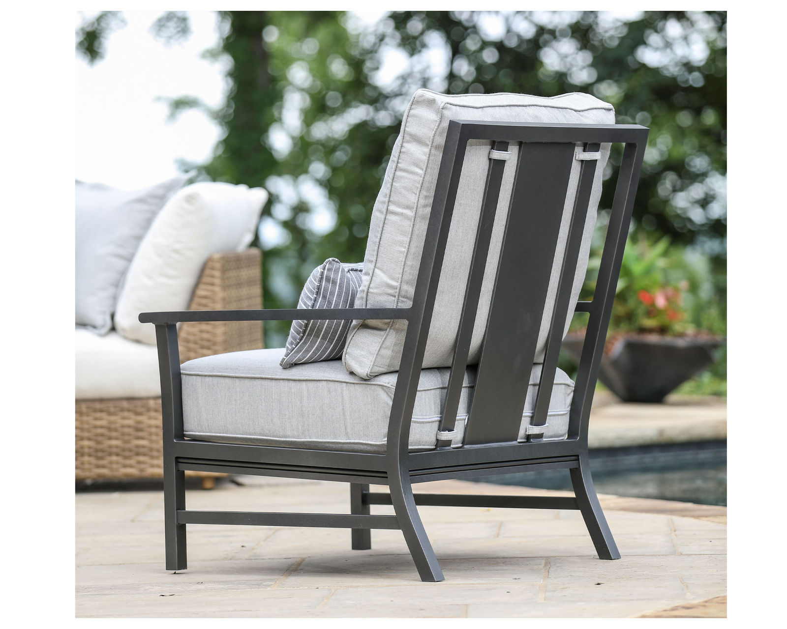 Montana Outdoor Lounge Chair (110 fabrics - 8 metal finishes) - Montana Outdoor Lounge Chair