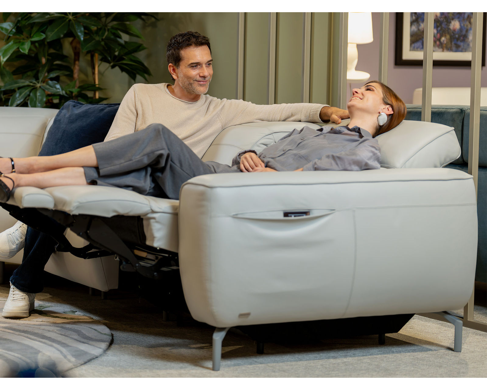 Zenith C320 Power Reclining Sectional (+55 leather)