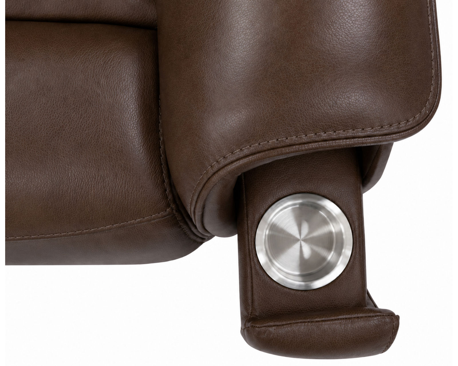 Walker 1580-70 Triple Power Leather 78" Reclining Console Loveseat (2 colors) - Features Pop-Out Cupholders in Both Arms
