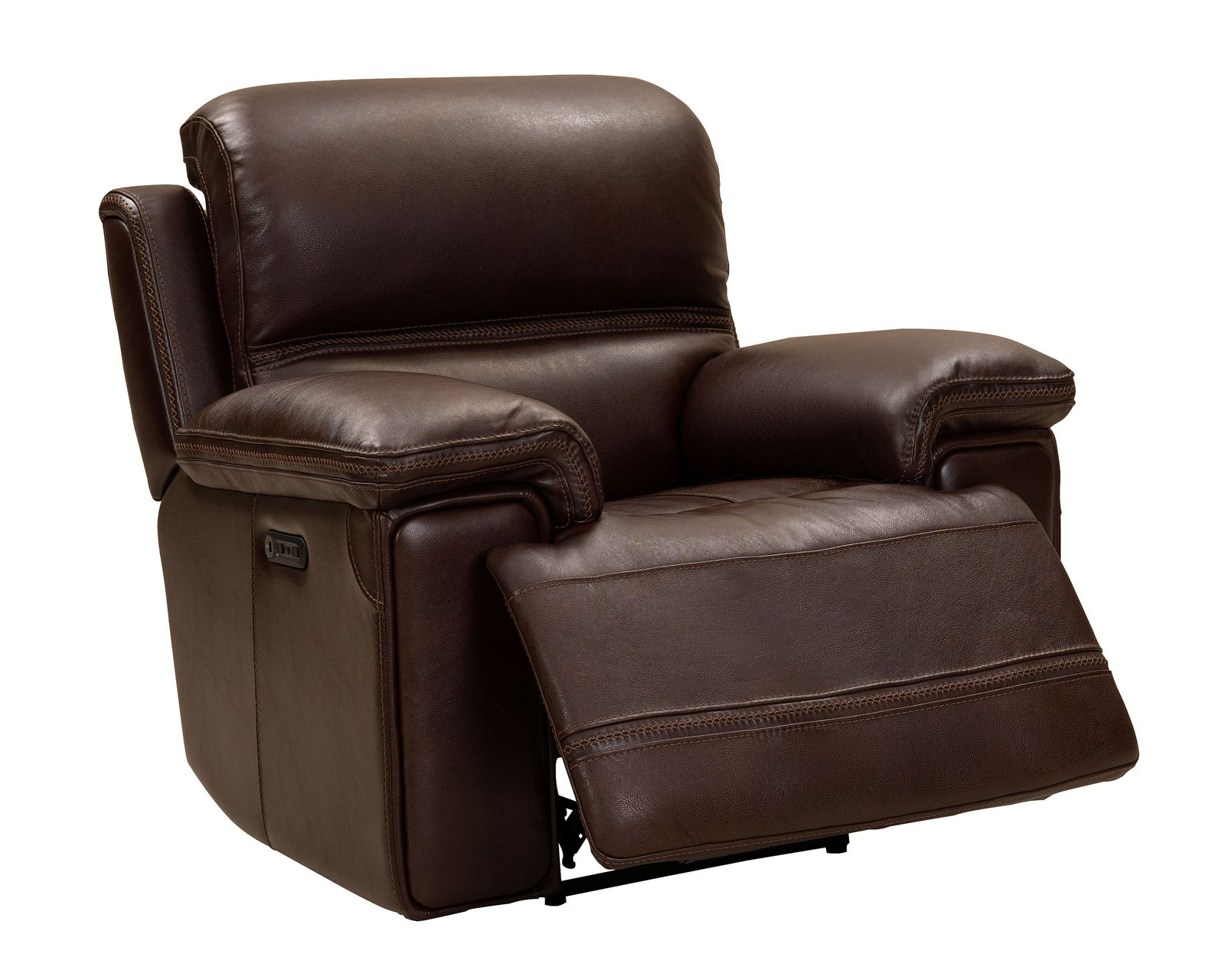 Sedrick 90" Leather Power Headrest Power Reclining Sofa (Walnut) In stock - All leather everywhere your body touches