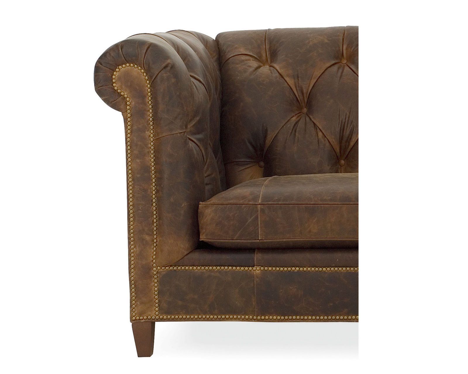 Topeka 89" Leather Sofa (+45 leathers) - Topeka 89" Leather Traditional Sofa 
