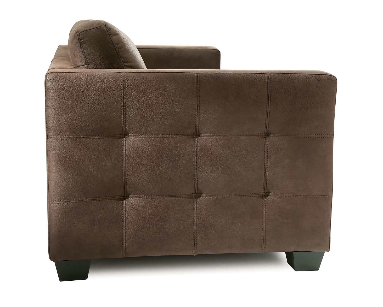 Barrett 77558 Sofa (91") +50 fabrics - Detailed Button Tufting and Side Stitching - Shown in Fabric: Hush - Walnut