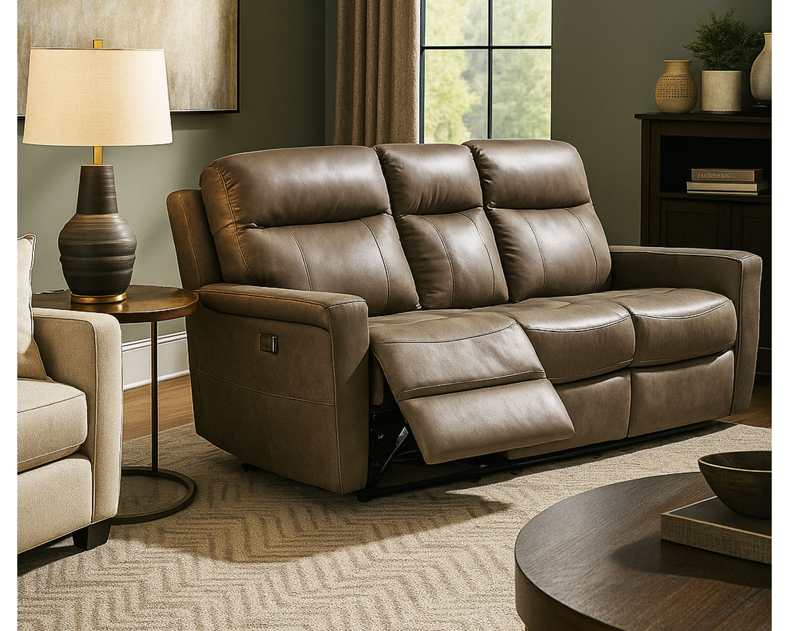 Cairo 40132 Power Headrest Power Reclining Sofa (+100 leathers) - Cairo 81" Power Headrest Power Reclining Sofa