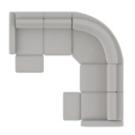 Layout A: Five Piece Sectional (2 recliners) 106" x 106"