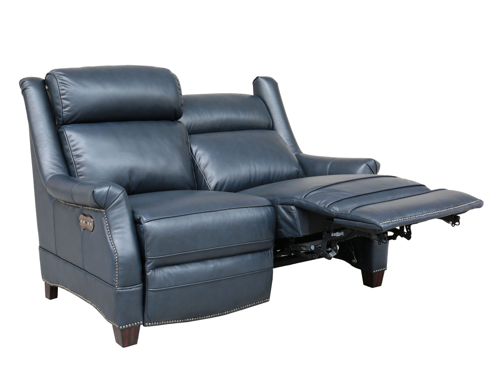 Warrendale 83" Leather Power Headrest Power Reclining Sofa (Blue) In stock - Reclining Loveseat