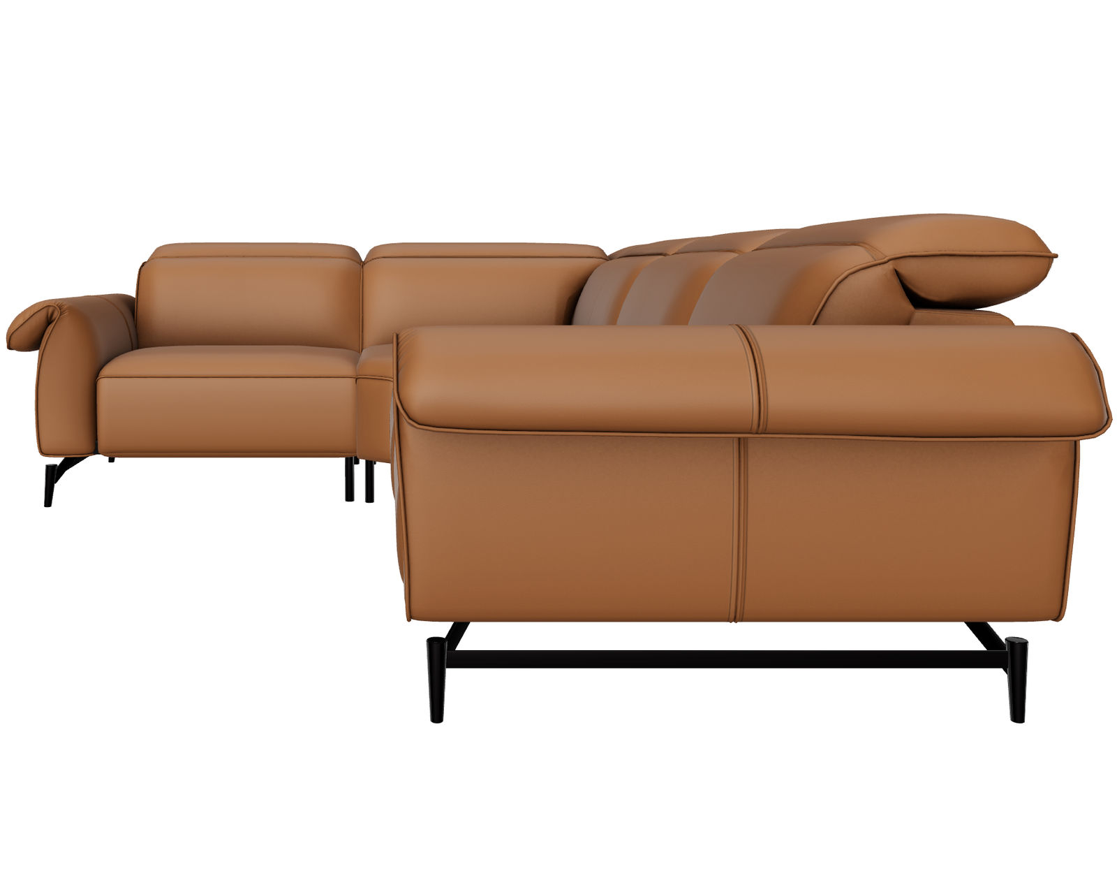 Leggiadro C143 Power Reclining Sectional (+50 leathers) - Layout D: Four Piece Reclining Sectional 87" x 118"