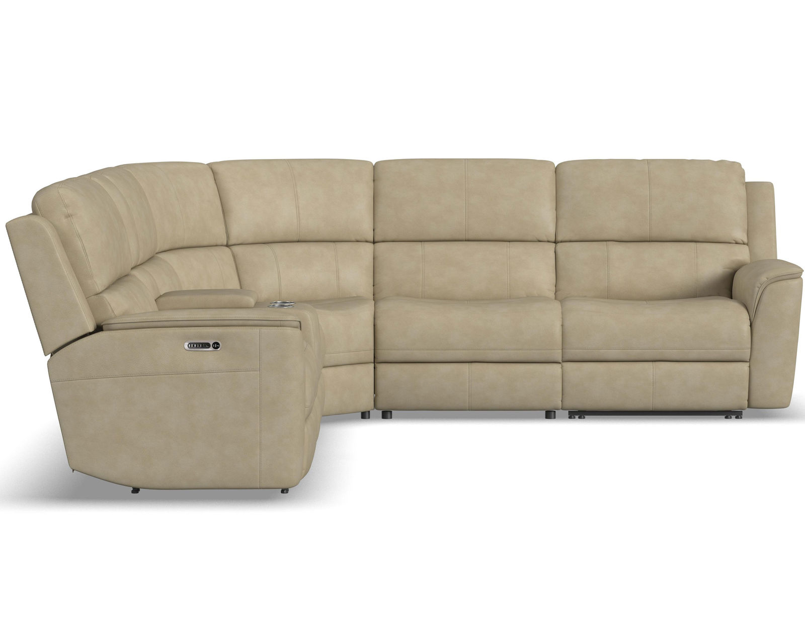 Henry Zero Gravity Reclining Sectional w/ Power Recline - Power Headrest and Power Lumbar (+3 colors) In stock - Layout G: Six Piece Reclining Sectional 128" x 115" (3 Recliners)