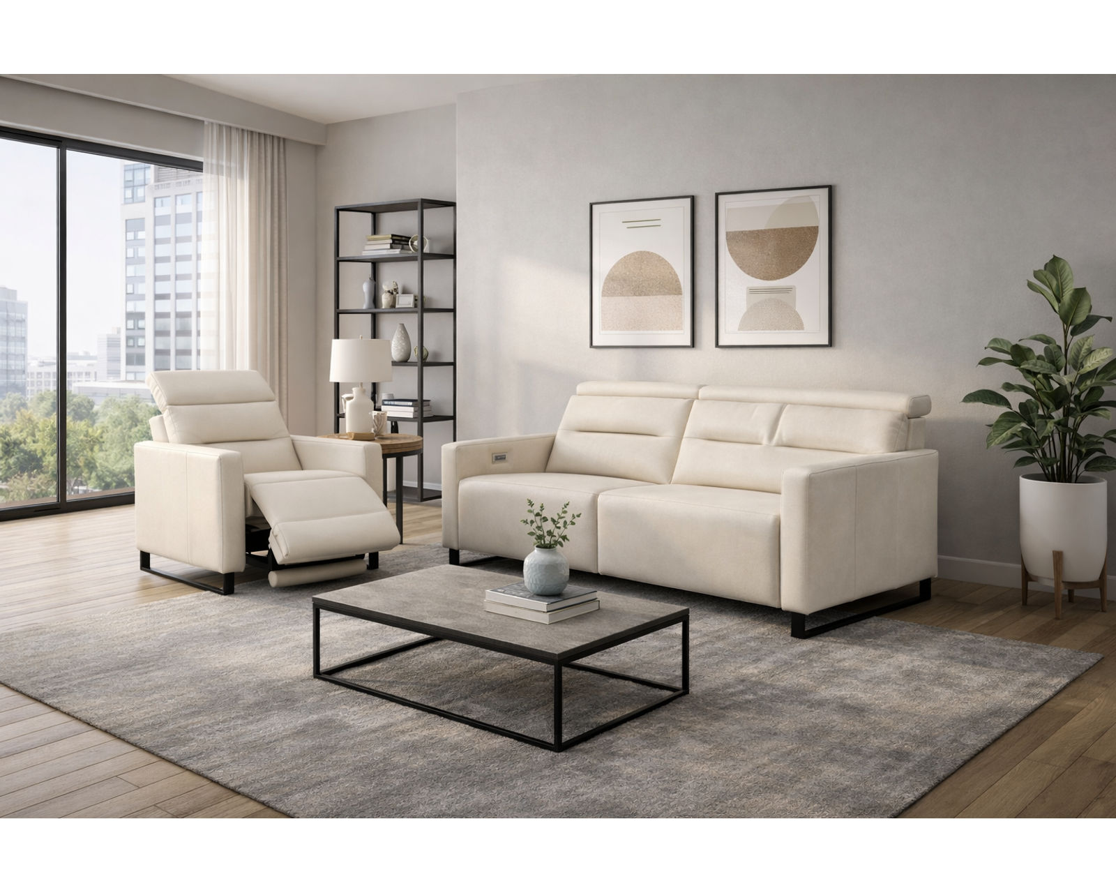 Cleo Dual Power Reclining Sofa — Available in Standard & Wide Cushions, 140+ Leather Options, and 74", 79", or 105" Widths - Your Style, Your Comfort, Your Price Point
