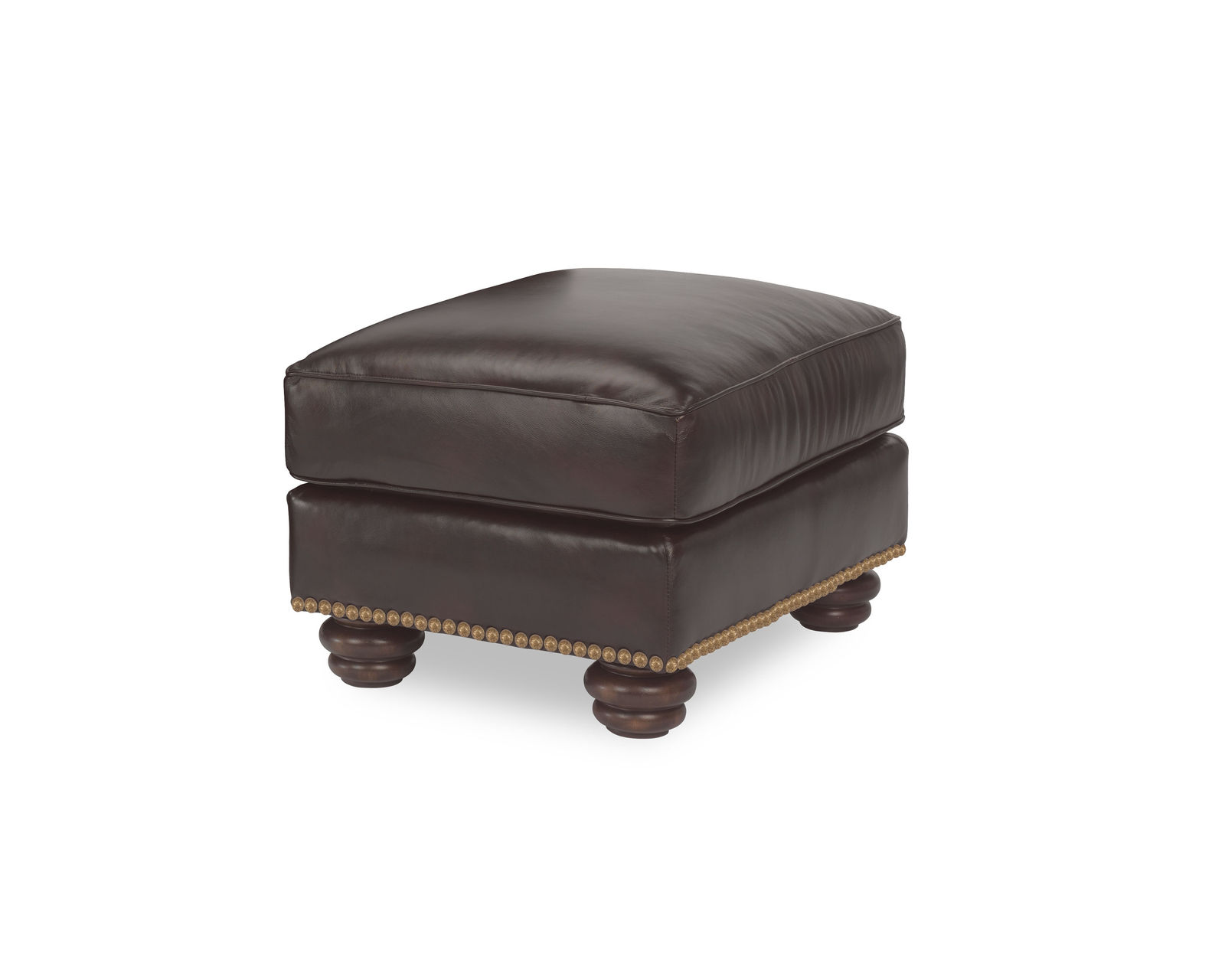 Bexley 3648 Leather Nailhead Loveseat (+50 leathers) - 	Bexley Nailhead Leather Ottoman