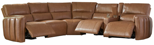 Layout A: Six Piece Reclining Sectional (2 Recliners)  125" x 132"