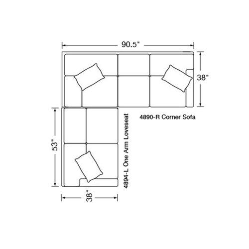 Two Piece Sectional (91" x 90.5")