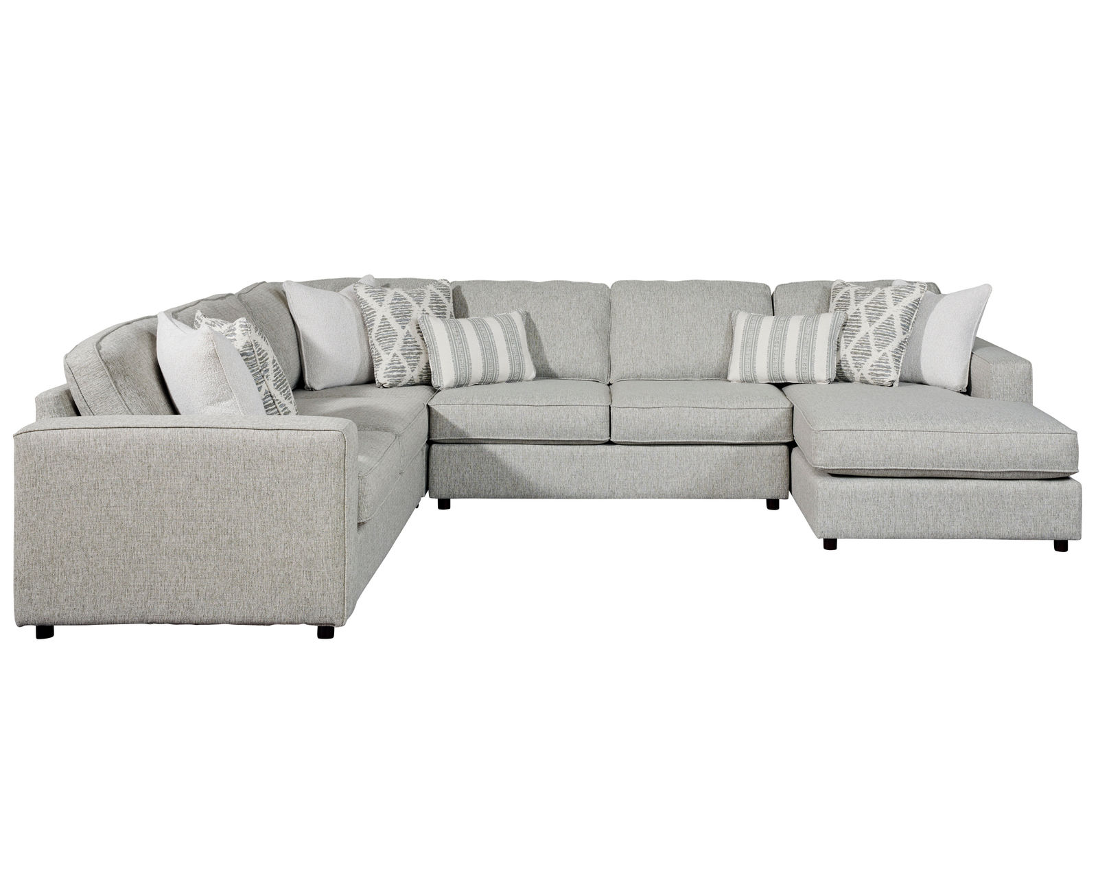 Durango Foam Four Piece Chaise Sectional - performance fabric (includes pillows) 137" x 107"
