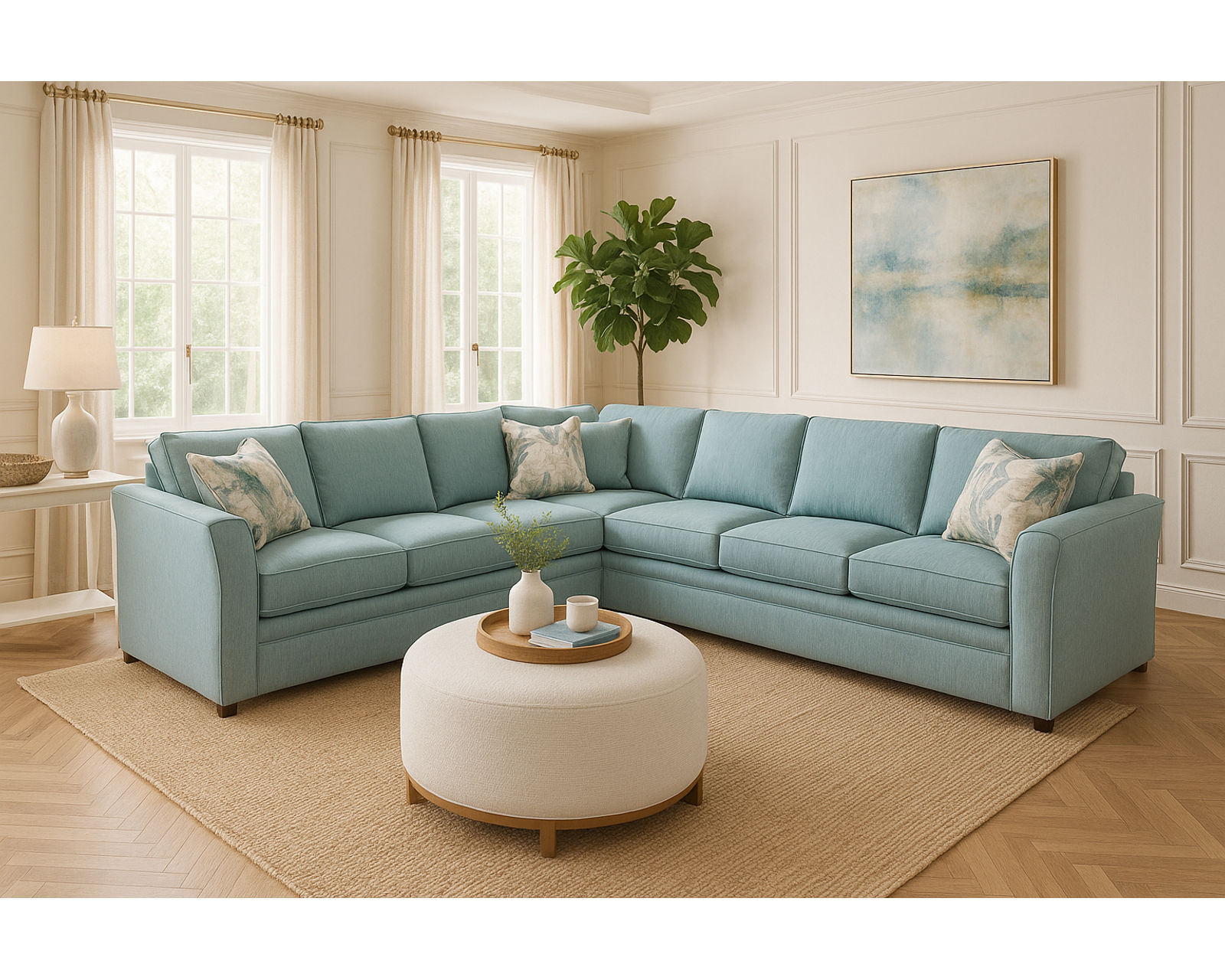 Northfield Stationary Sectional (+69 fabrics) - Sectional Layout: A 