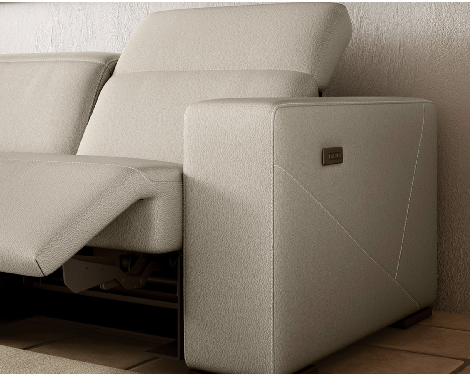 Oxford C282 Power Headrest Power Reclining Sofa (87") +40 fabrics - Oxford 87" Power Headrest Power Reclining Sofa (2 cushions)