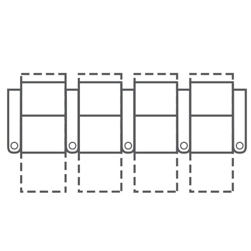 Layout F: Four Piece Home Theater Sectional Straight 132" Wide