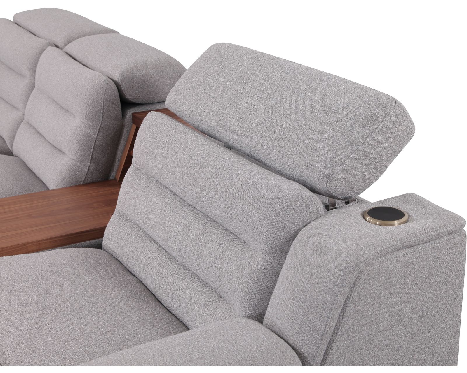 Lotus 44012 Reclining Sectional (+200 colors) - Includes power reclining headrests